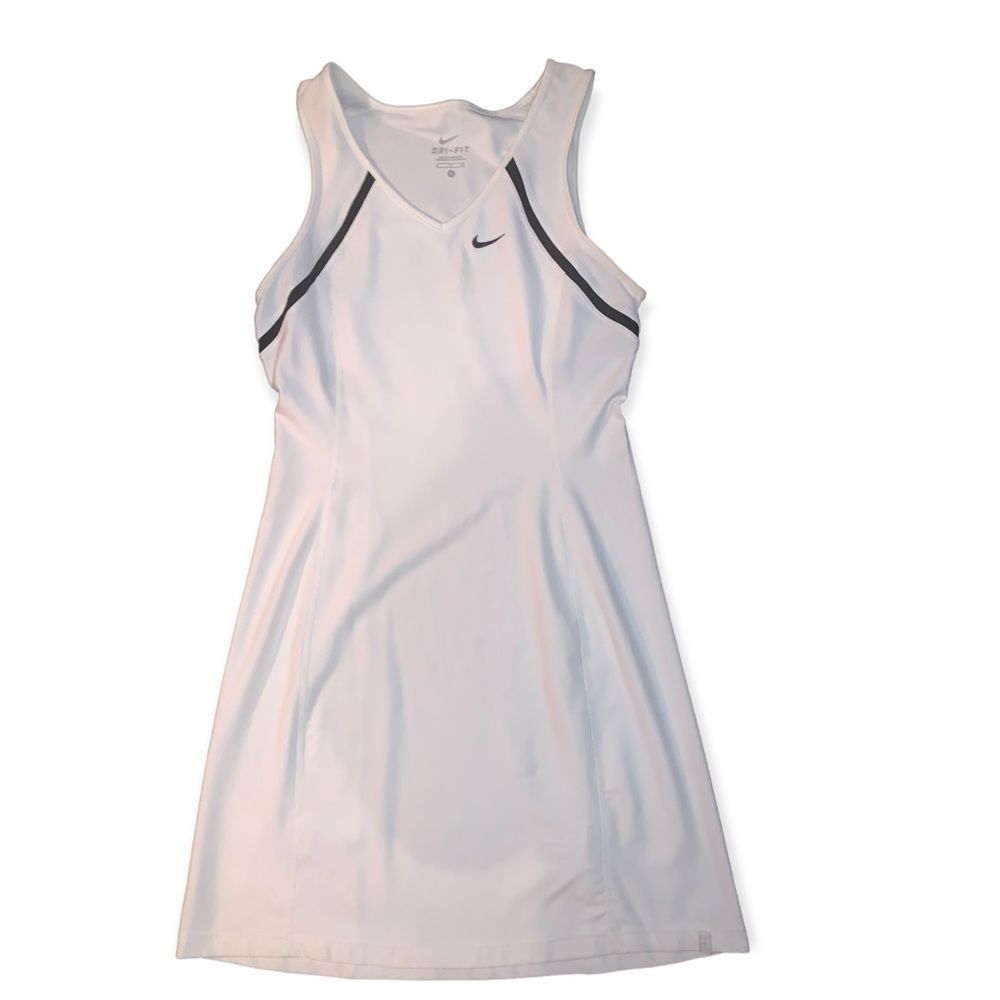 Nike White Tennis Dress with Black Accents